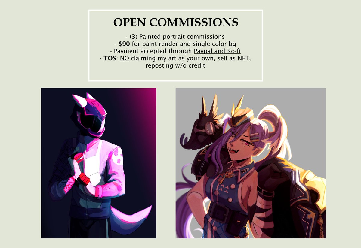 EZBUNZZ's tweet photo. ‼️OPEN C0MMISSIONS‼️
I am opening slots for 2 diff comms, details below! 
Please email me at ebbsocial@gmail.com if you would like to request one, please put which commission you would like in the subject line! https://t.co/tAPQ2So0Bz