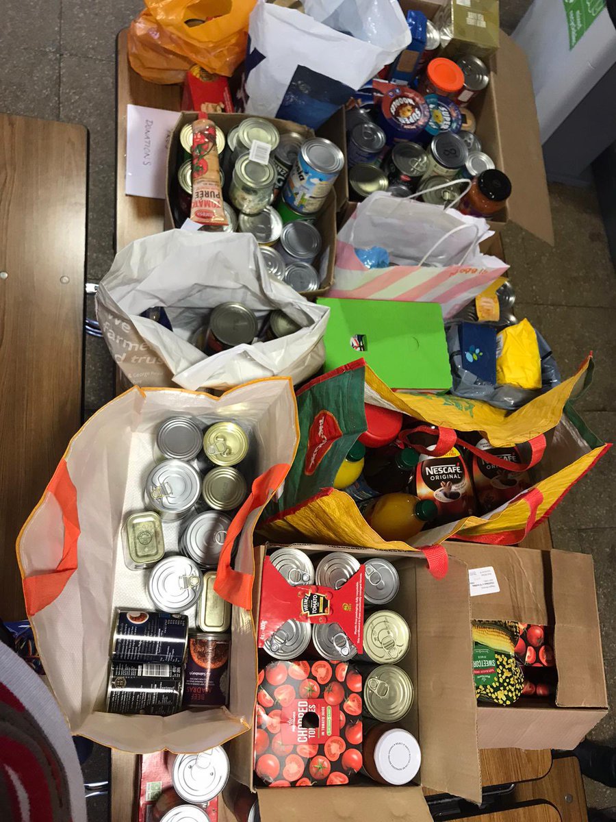 WBHockeyClub's tweet photo. A big thanks to everyone who came along to our fundraiser this morning- £450 raised for the @TrussellTrust along with a boot full of donations for our local food bank. Great work and Merry Christmas!!🖤💛 https://t.co/ikk1T1gS0b
