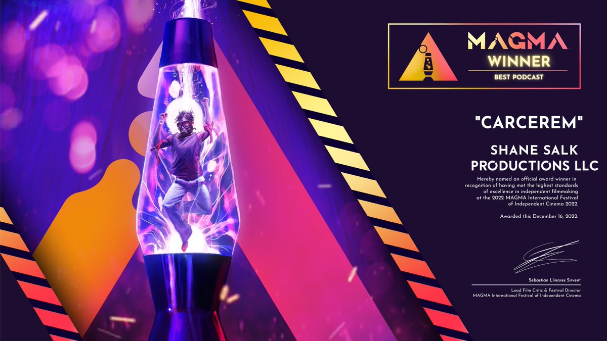 Happy Holidays from Hawaii, where the  <a href="/magmafilmfest/">MAGMA</a>  just recognized Carcerem as the winner of "BEST PODCAST." Thank you so much, and we are so very honored.

#sounddesign #audiodramasunday #audiofiction #applepodcast #Carcerem #CarceremTheSeries #TheLandOfAaru