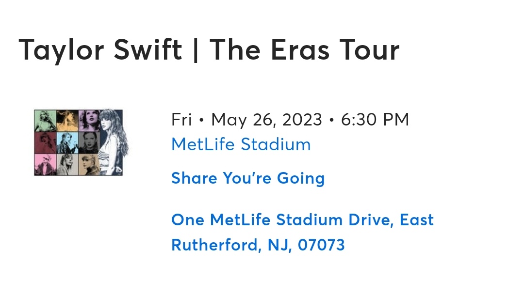 Taylor once tweeted our picture with "it's been a long time coming but ..." and IT'S COMING IN 2023 !!! METLIFE NIGHT 1 !!! I love you <a href="/taylorswift13/">Taylor Swift</a> and I can't wait to cross an ocean to see you 😭🩷