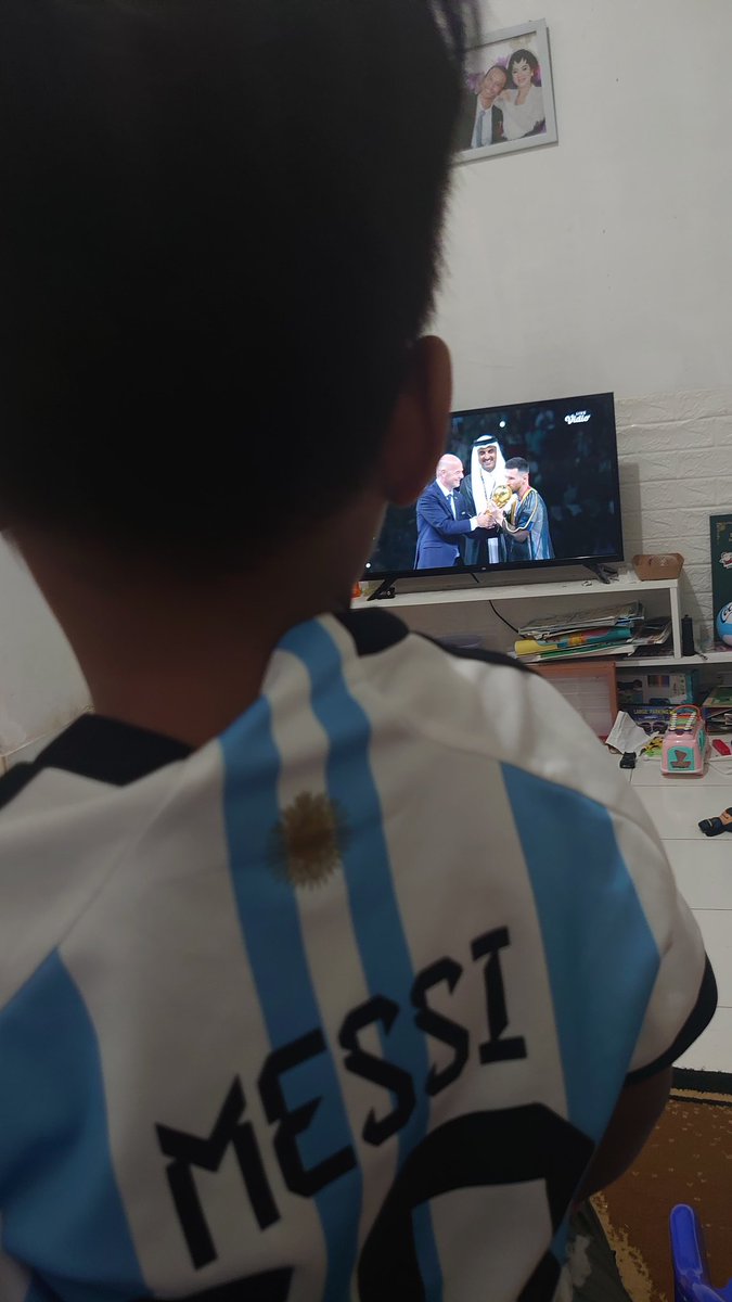 Messi &amp; my little Messi 🙏🏼🎉🤗🏆