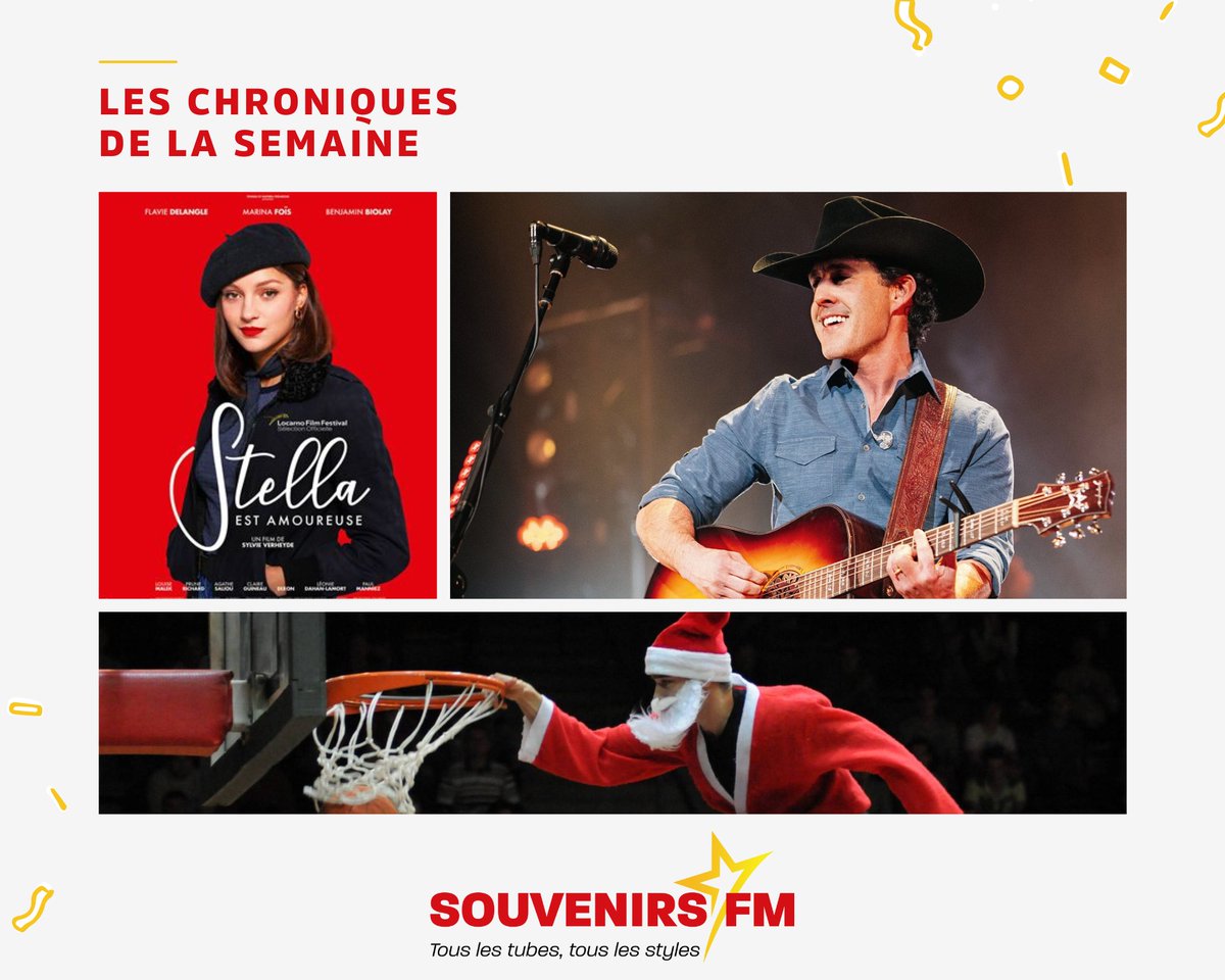 📟 [LES CHRONIQUES DE LA SEMAINE]

⛹️‍♂️ SPORT SANTÉ : Faire du sport après les fêtes de fin d'année

🎧 EMBARQUEMENT POUR NASHVILLE : Sortie du 16ème album Country d'Aaron Watson

🎥 CLAP, LA RUBRIQUE CINÉ : "Stella est amoureuse" de Sylvie Verheyde

📻SOUVENIRS FM 88.6 ET 97FM !