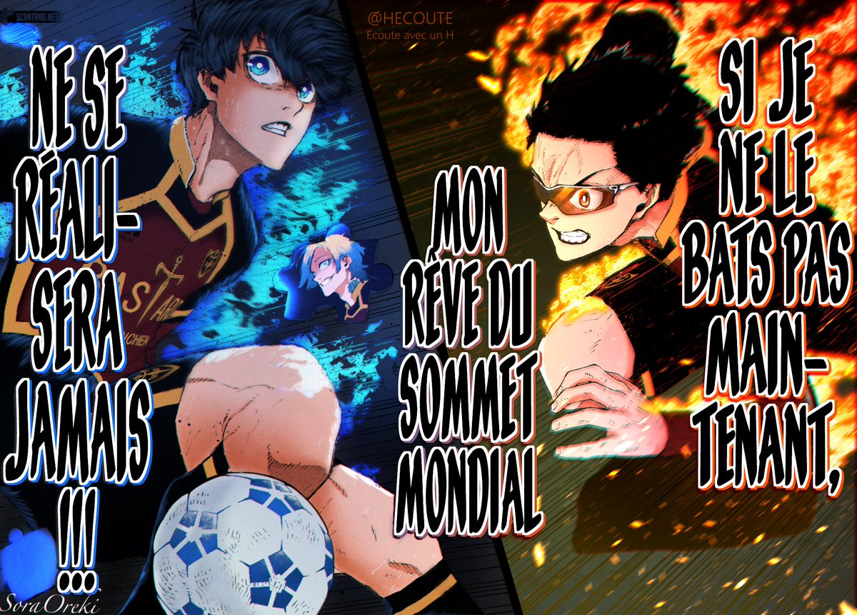Hecoute's tweet photo. Ok on a pas gagné
Mais avec le bro @SoraOreki on vous proposes une collab de fou pour une page du chapitre 200 de Bluelock https://t.co/ZuvDggOyyD