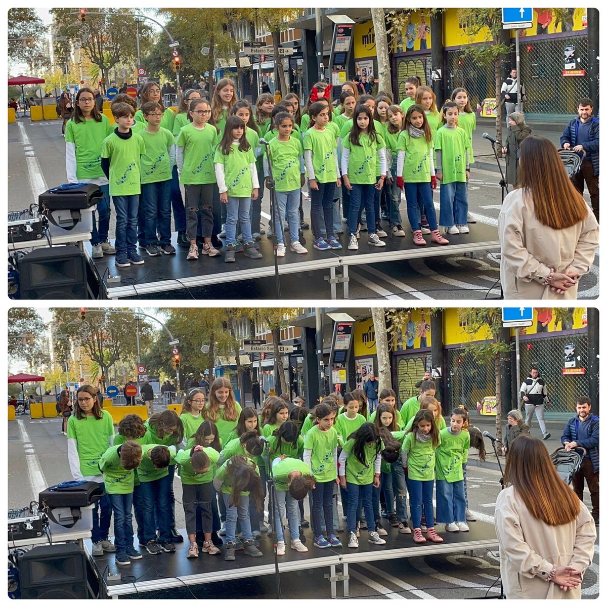 Avui, diumenge 18, la Coral buguenvíl·lia ha cantat unes cançons de Nadal amb motius dels actes celebrats per les entitats de Sants amb la Marató de TV3. Ho han fet molt bé!👏🏻👏🏻 #LaMaratóTV3 #InstitucióMontserrat #Sants