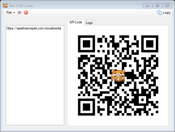 SpielmannSpiel's tweet photo. Did you know:
With #PEBI you can create QR-Codes as Linktree link replacement, to link on your linktree.
Here as an example with our own website.
You can replace the PEBI icon with your own logo
thanks @sternianna for pointing that out ^^"
#links #SocialMedia #TwitterMigration https://t.co/K9Tw5bNPUa