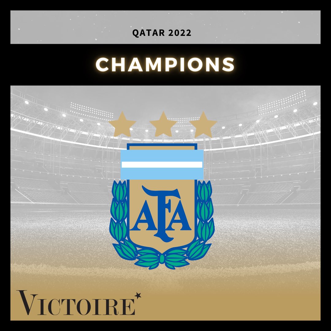 magvictoire's tweet photo. Finale d’anthologie! Messi pour l’éternité. Mbappé dans l’histoire. L’Albiceleste accroche sa 3e étoile. 

Champions du monde! 🇦🇷

Les Français s’en tirent avec l’honneur! 🇫🇷

Le plus grand match de l’histoire du football! 

#NotreCultureSoccer 

#Qatar2022 #CanMNT #CFMTL #ARGFRA https://t.co/g6AD5b5mT9