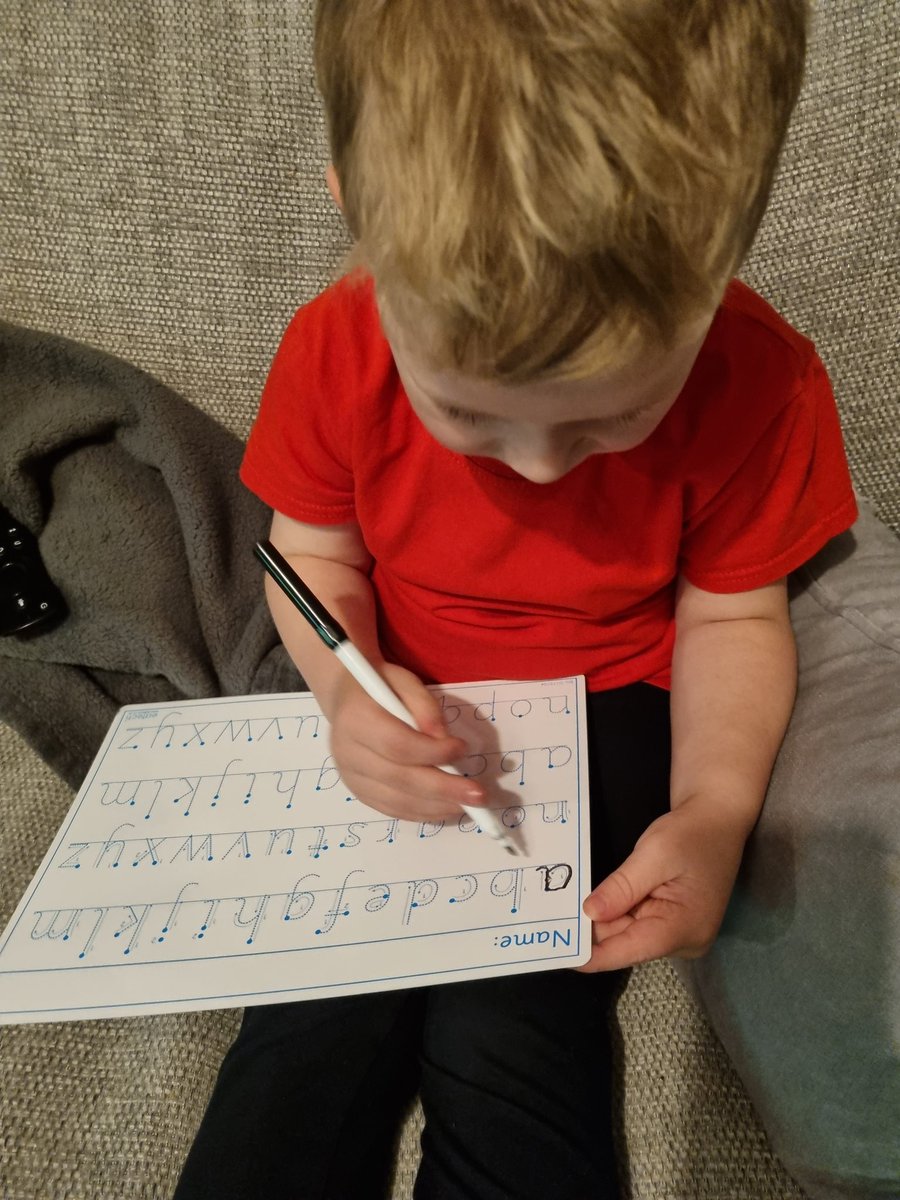 NatashaBoyle88's tweet photo. Eligh practising his letters #Melangell https://t.co/dnQmAKXfpt