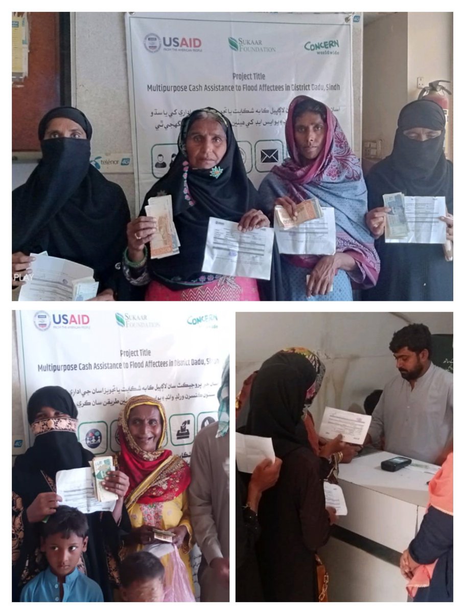 SFtharparkar's tweet photo. Thank you so much @USAIDSavesLives @USAID_Pakistan and @Concern for providing Multipurpose Cash Assistance to flood affected communities of Pakistan
#FloodInSindh
#Pakistan https://t.co/P3Zpo2PZti