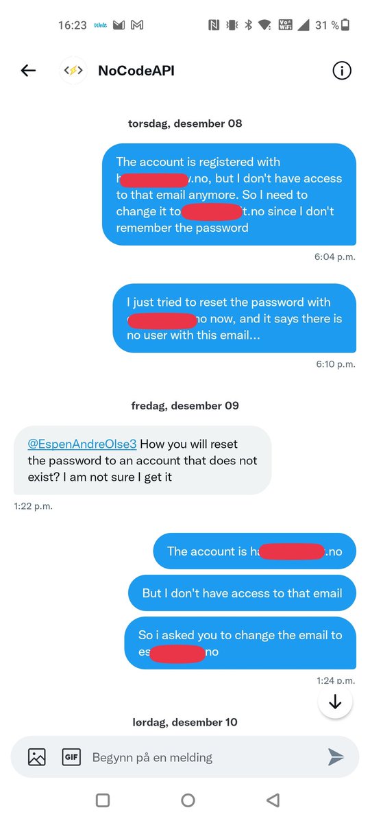 PythonPitt's tweet image. Quality support @nocodeapi 💩This is after I sent a copy of my driver's license to confirm I'm the account owner, and they said they'll fix it the next day, but since I have a lifetime account(which I bought as an early adopter to show love and support) they've stopped answering.