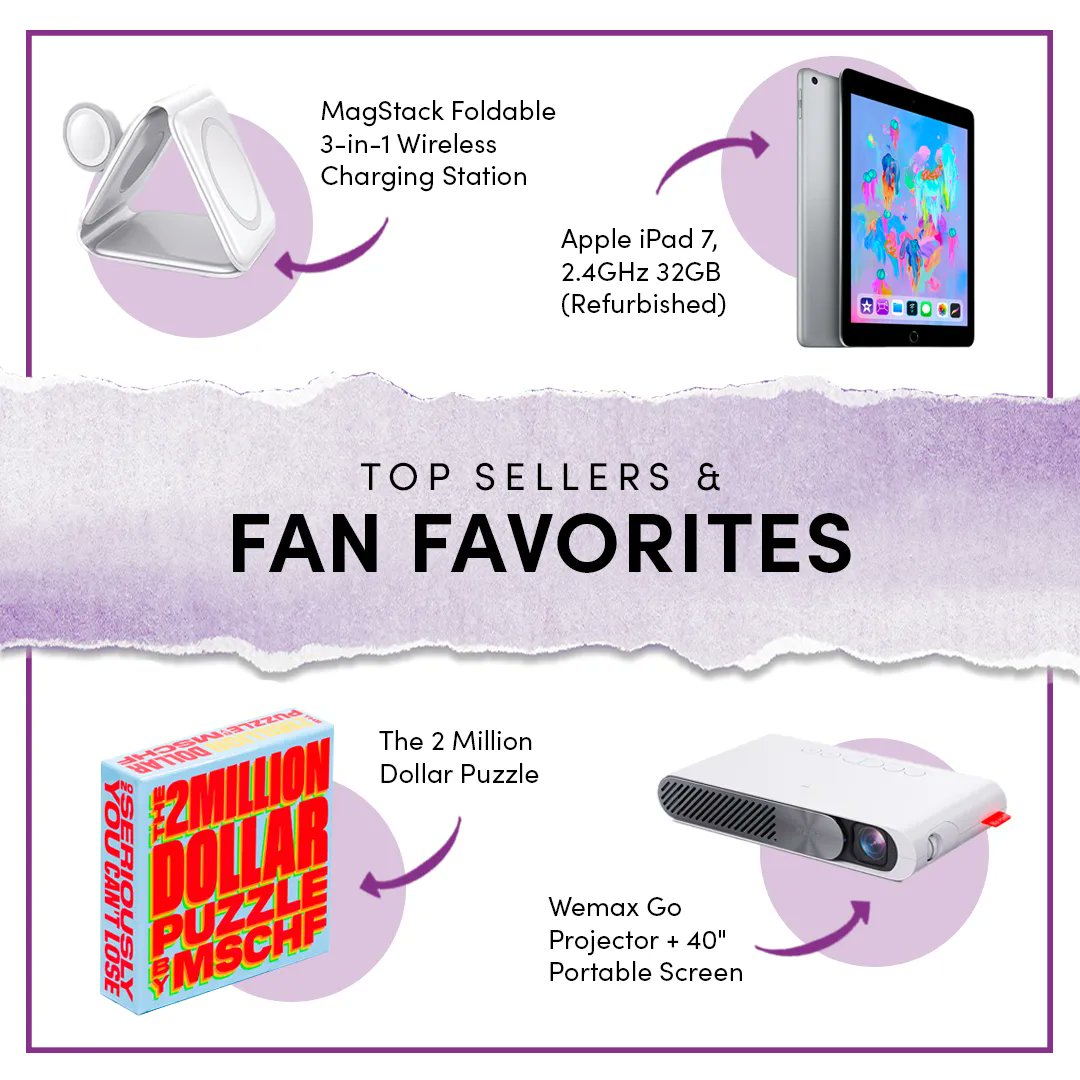 The tribe has spoken! 🔥 Check out these customer favorites like a movie projector bundle, $1 million prize puzzle, and plenty more 🛍 buff.ly/3FmIcKe