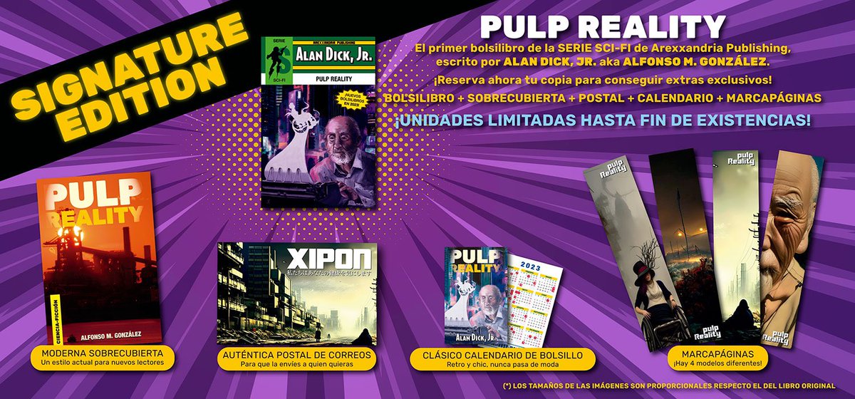 GigameshTienda's tweet photo. 💥NUEVA PREVENTA💥 

Compra en @lektu #PulpReality, de Alan Dick, Jr. firmado por el autor con sobrecubierta alternativa, marcapáginas, calendario y postal 📖

Envíos y recogidas a partir del 19/01/2023 📦

Portes gratuitos desde 30€ (península) 📬

📲https://t.co/dlNesvGmEH⌛️ https://t.co/24yvOIDs91