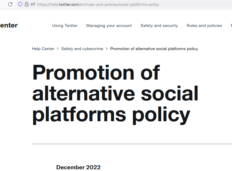Absolutely irreparably fucked. You know where I'll be. This is utterly disgraceful, desperate and a completely anti-competitive assault on the free speech Space Karen so audibly rants on about. 
All well and good until the free speech comes for you, huh Elon? Petty little shit.