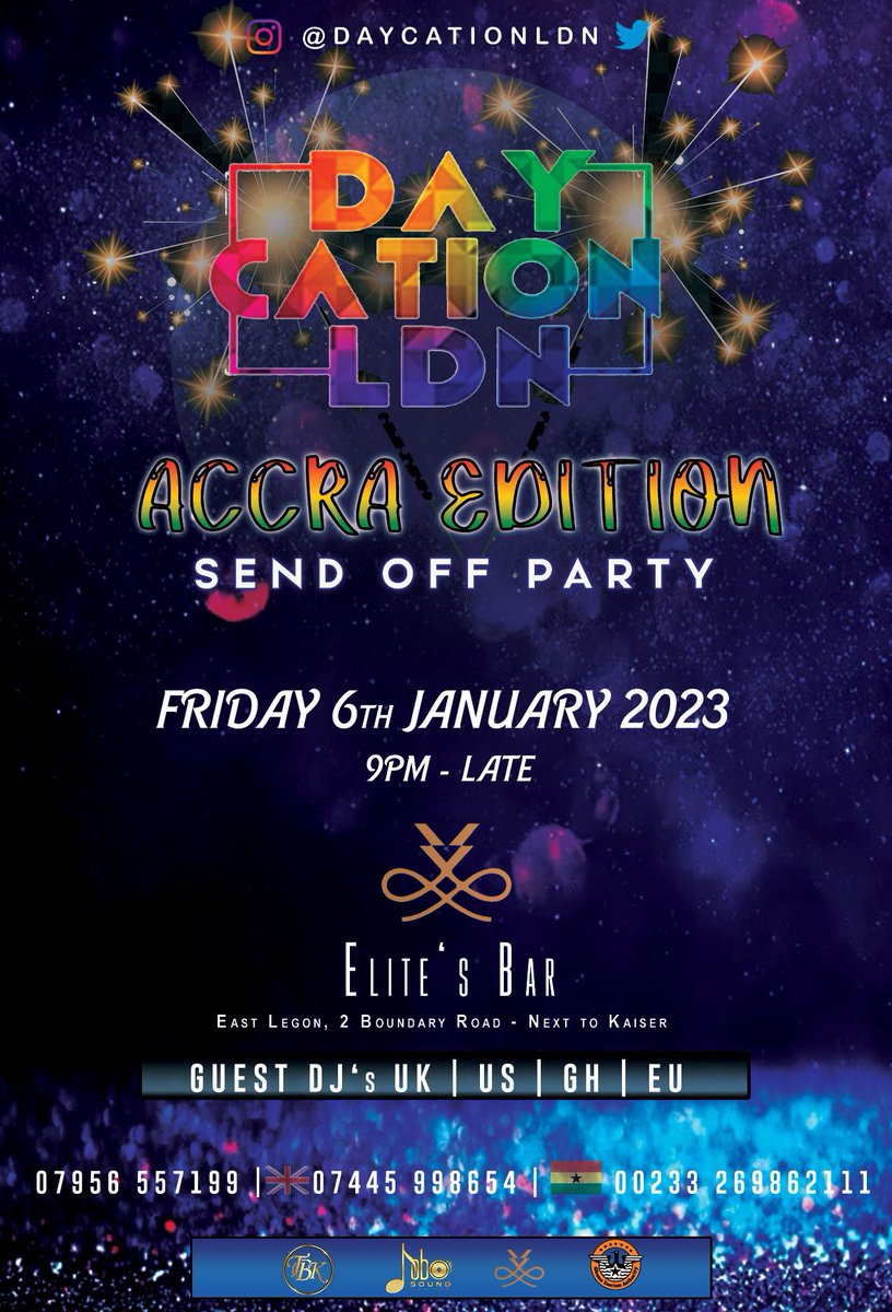 tbkevents's tweet photo. 🇬🇭 DaycationAccra 🇬🇭

London’s Biggest Day Party live in Accra 

The vibes is just different level 

2 Days of the best day parties experience 

Friday 30th December 2022

Friday 6th January 2023 

@elitebar 

Ticket link in bio https://t.co/rYQXtRYCrD