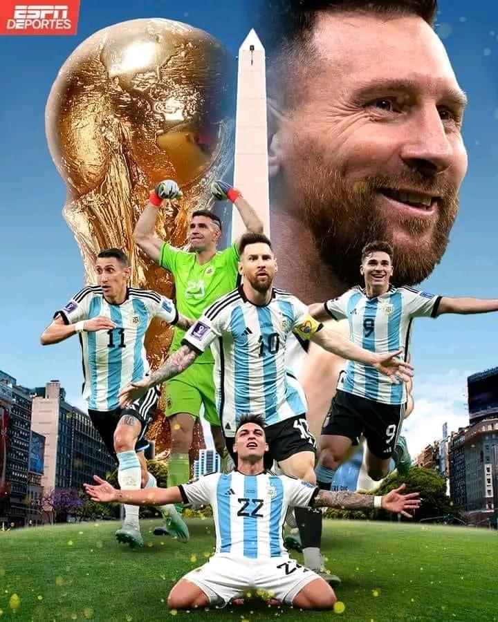Argentina, la del Che, la de Maradona, la de América, la de Mesi. Gracias, campeón del mundo por tercera vez y ahora con más significación.
¡Argentina campeón!