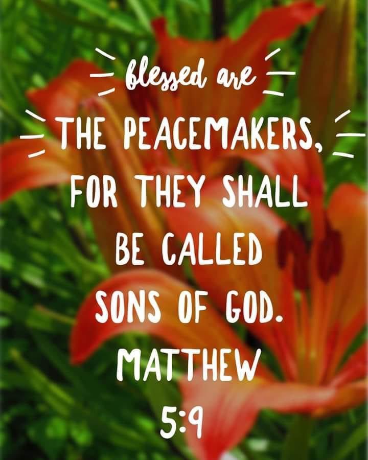 dannybo61749918's tweet photo. Jesus said: "blessed are
THE PEACEMAKERS,
FOR THEY SHALL
   BE CALLED
THE CHILDREN
OF GOD."
Reference:( Matthew 5:9) https://t.co/5ysNpjl6gX