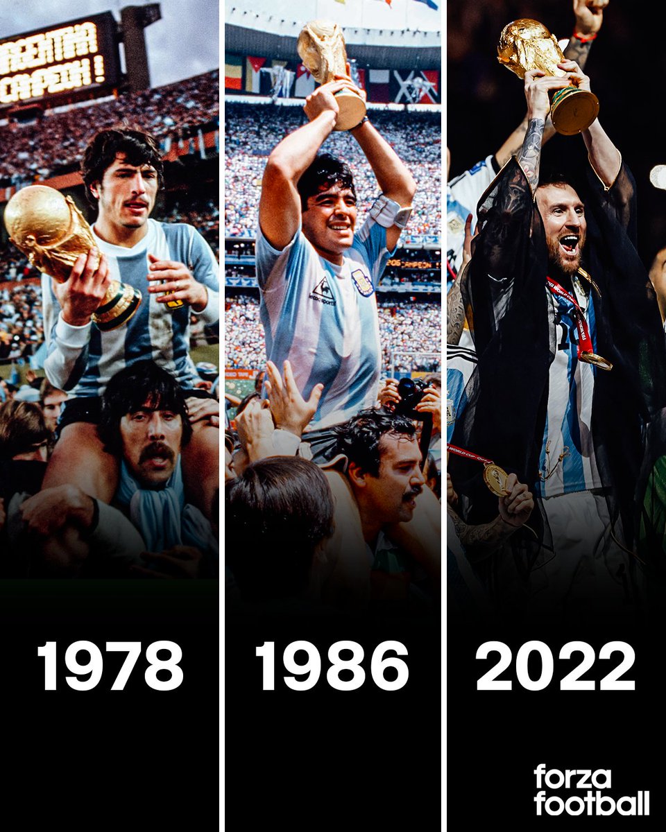 World Cup winners for a third time 🇦🇷🏆🏆🏆 

#FIFAWorldCup #ARGCRO #ARG