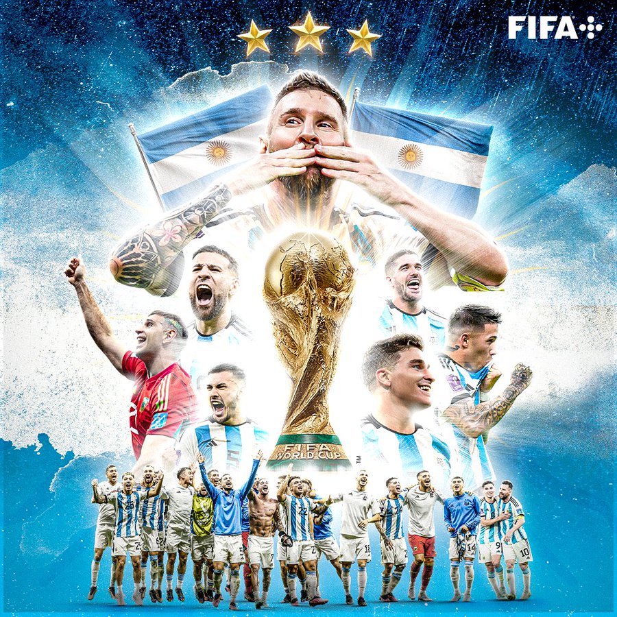 ¡Felicidades, Argentina! Muchaaaaaachoooos, qué bien merecido ✨🇦🇷👑
Finalmente Messi logra lo que tanto soñó, un duro, un Dios. El mejor del mundo ⚽🐐 #argentina #Messi𓃵