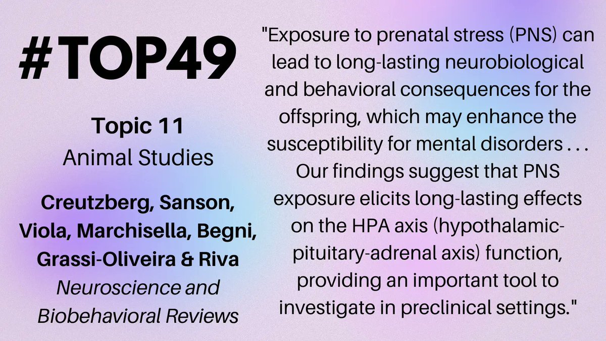 NOFASDAustralia's tweet photo. #Top49 Topic 11: Creutzberg et al highlight that stress in the prenatal period can impact fetal brain development. Prenatal stress is a key consideration in #FASD as many people consume alcohol to cope with stress. https://t.co/z3AmUgOr22 

@CanFASD #FASDknowledge #FASDresearch https://t.co/YEbvc1XJKZ