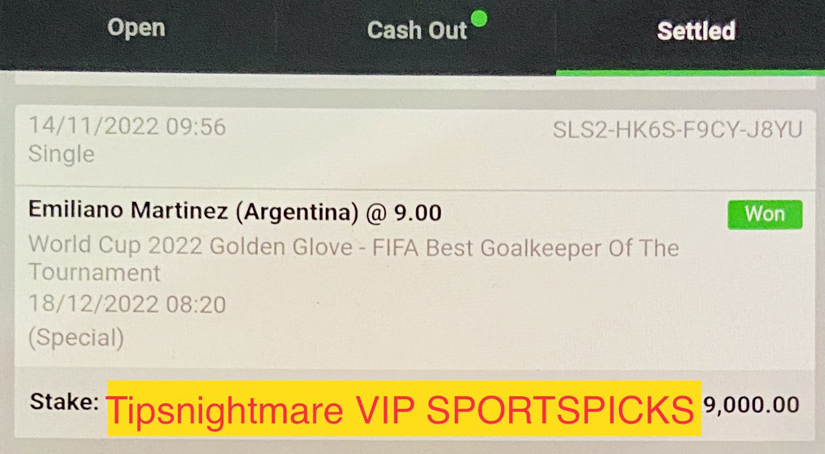 TipsNightmare's tweet photo. #WorldCup #Argentina #Messiπ΅
#tipsnightmare #sportsbetting #gamblingtwitter β€οΈππ»β
π°π¦π·
messi is the goat of football we at tipsnightmare are goat of #sportsbetting
Let the results speak π£οΈ
Outright-Won π¦π· β
Top goalscorer-mpape β
Top goalkeeper martinezβ
Parlayπ»#Boom https://t.co/W2eUJiMrlt