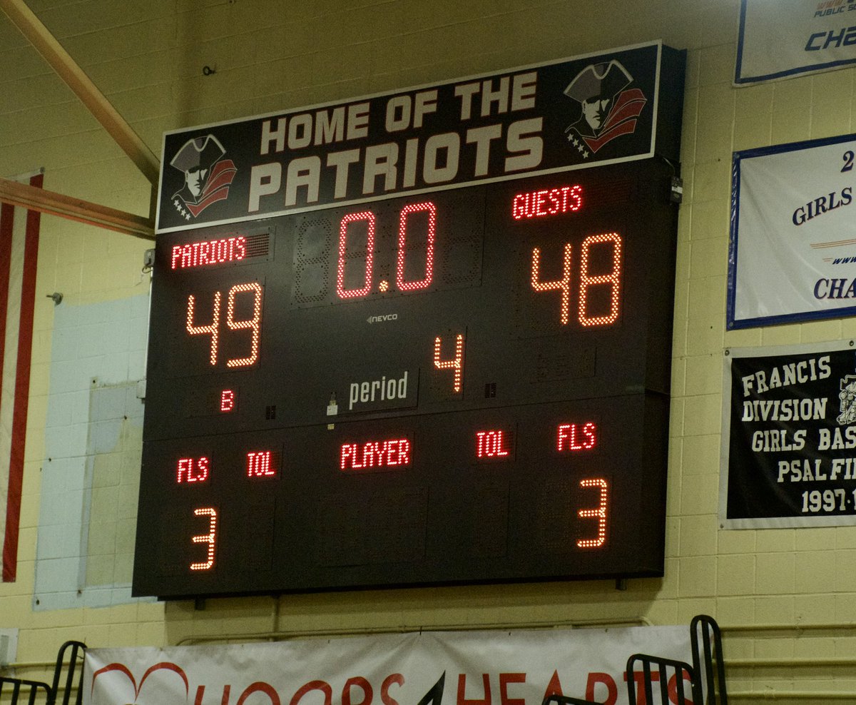 New Dorp 49
Amsterdam 48
Final

Amsterdam stormed back from a double digit q4 deficit, but the comeback came up just short as New Dorp walked out with a fiery W at Hoops4Hearts. Mya Nisbet had 16, <a href="/JordannaS35/">Jordanna Schrecker</a> 14 for New Dorp; Felise Fowler 15 (9 q4) for the Rams. Game 3 ✔️