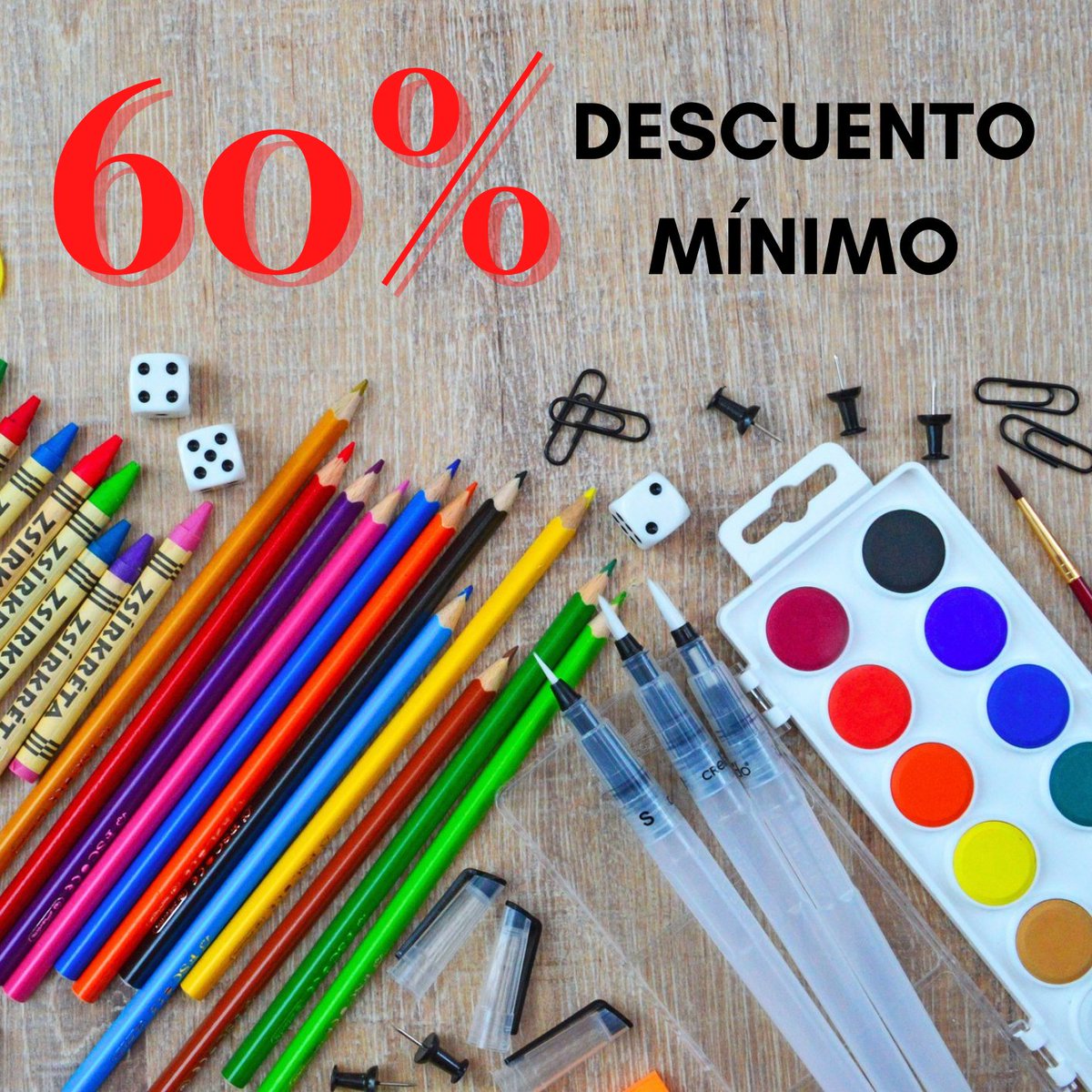 Lápices de colores, bolígrafos, rotuladores, productos para manualidades... Últimos productos con 60% de descuento mínimo‼️
vivaelcole.com

#papeleria #DescuentosIncreíbles #liquidaciontotal #liquidacionporcierre