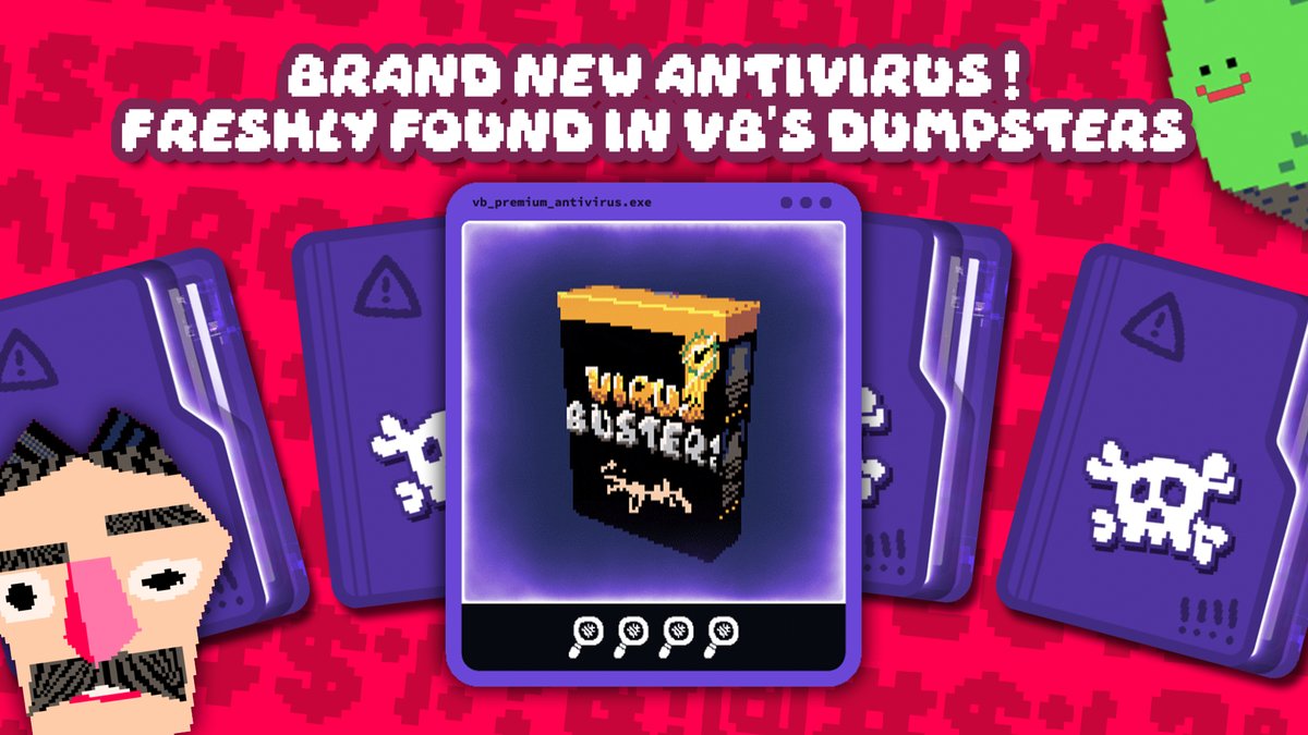 🚨 NEW UPGRADE IS COMING! 🚨

🗑💿 Buster went for his monthly dumpster dive in the VB warehouses and he found a box full of Premium Antivirus. He won't hand them out to everybody for free though... 

Upgrade blend link opens December 20th at 15:00UTC
neftyblocks.com/c/virusbusters…