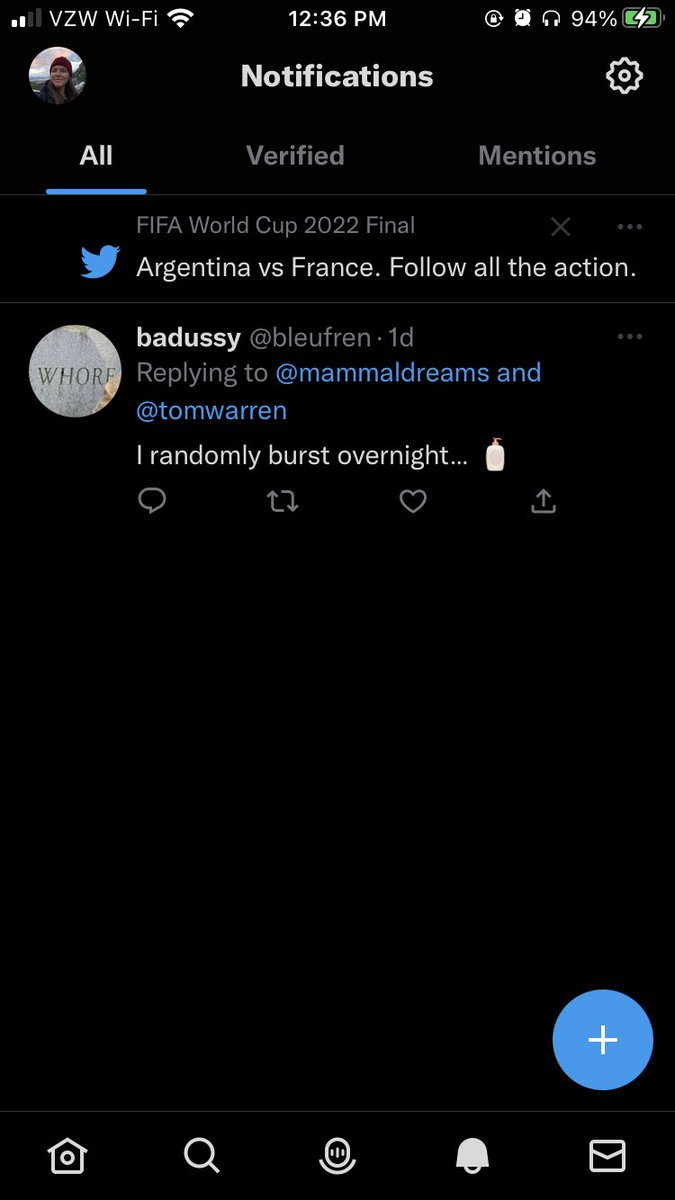 This is the only notification that shows up right now. It might be time to leave Twitter.