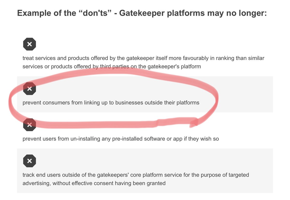 kevinschawinski's tweet photo. This is explicitly in contravention of the EU Digital Markets Act.

@EU_Commission @ThierryBreton 

https://t.co/H7MlECOEhz https://t.co/Snx8lnBARm