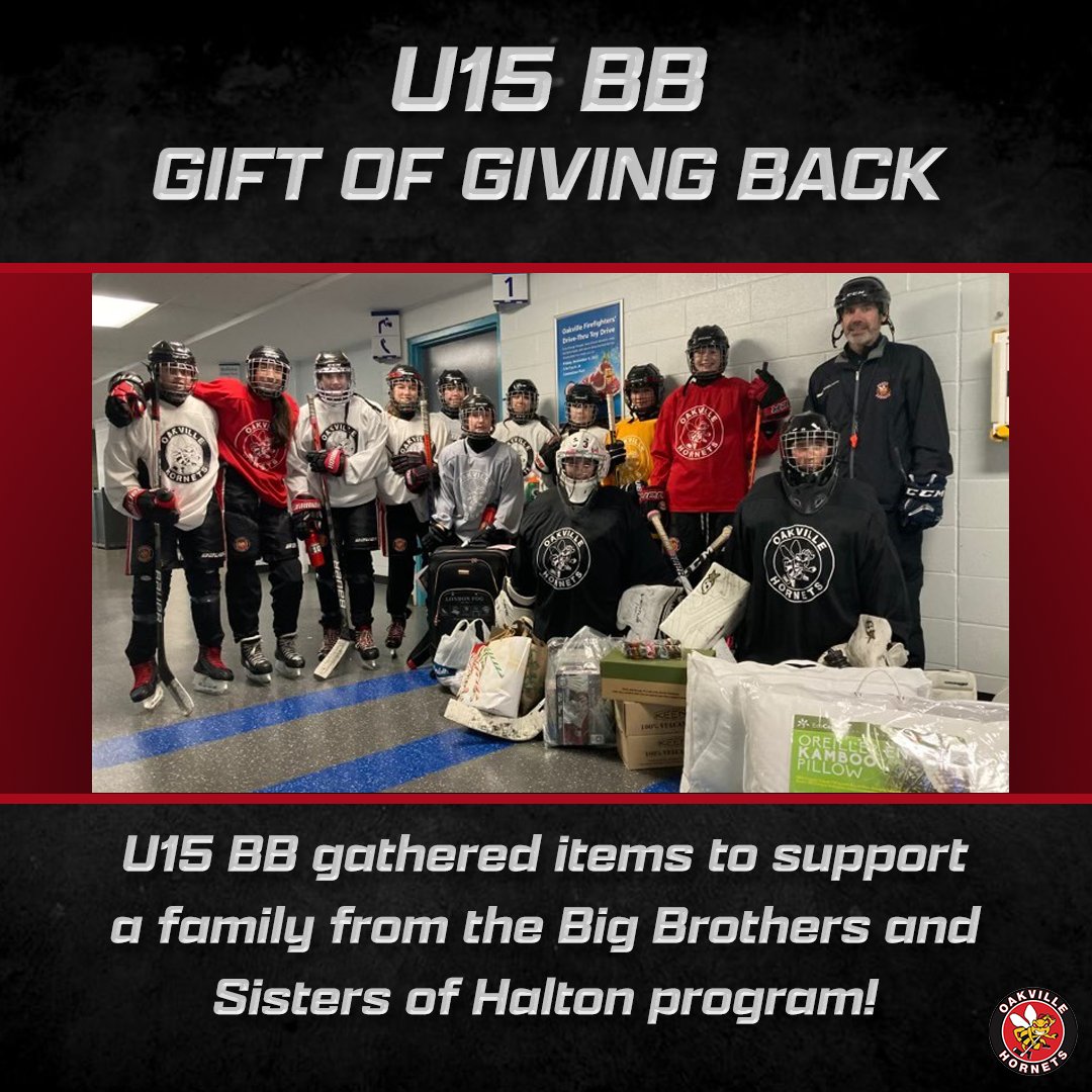 OakvilleHornets's tweet photo. The U15 BB team gathered items to donate to a family through the Big Brothers and Sisters of Halton and Hamilton program!

#donation #giftofgivingback #hockey #sports #holidays #oakvillehornets https://t.co/hhSBNDrjPf