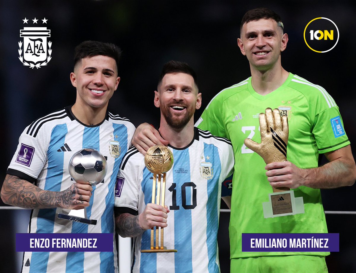 🌟En iyi oyuncu: Lionel Messi
💫En iyi genç oyuncu: Enzo Fernandez
🧤Altın eldiven: Emiliano Martinez  

#DK2022 #10N