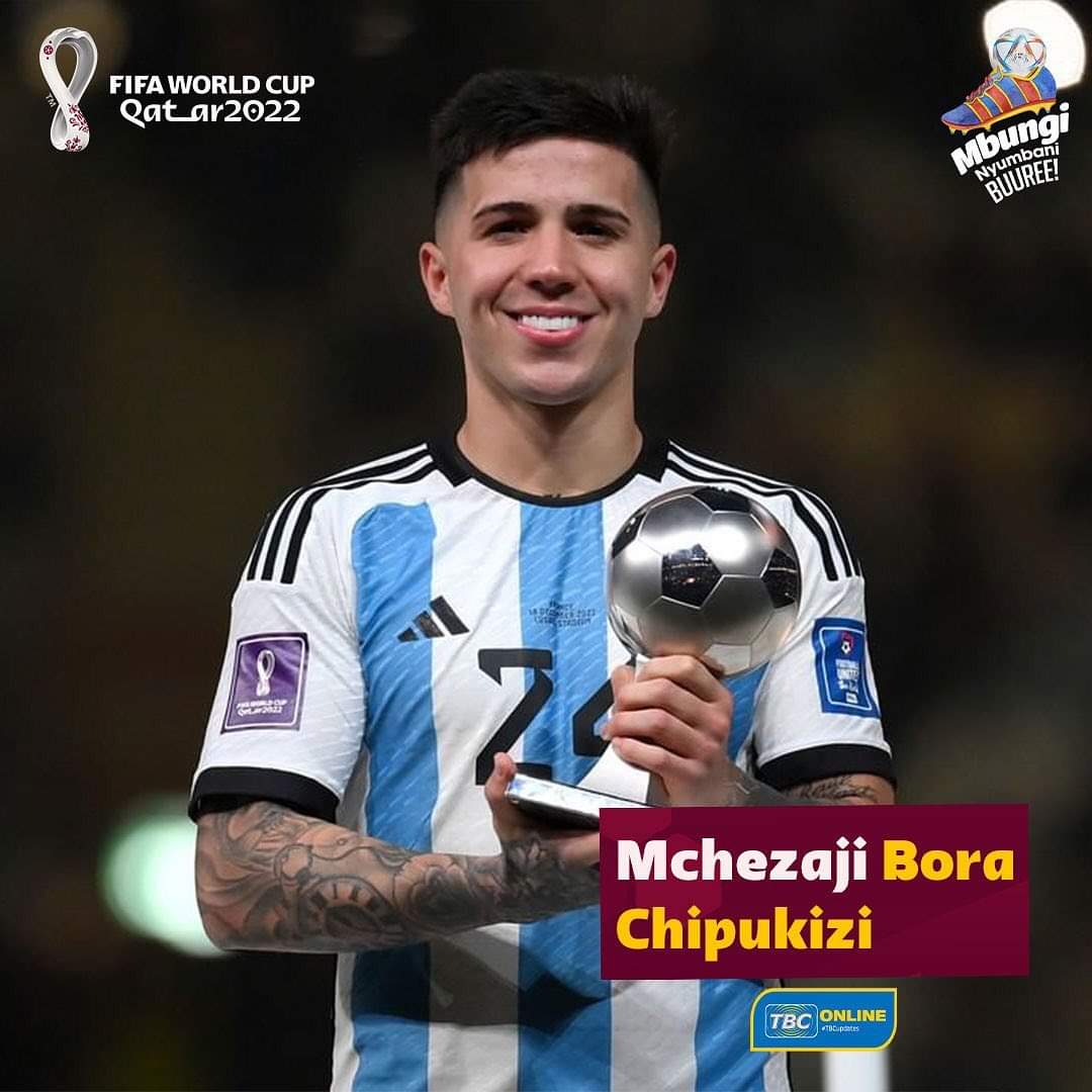 tbcfmtz's tweet photo. Julián Álvarez ndiye mchezaji bora chipukizi wa mashindano ya Kombe la Dunia 2022.

#FIFAworldCup    #WorldCup2022 #MbungiNyumbaniBuuree #TBCfmUpdates #TBCfm_Online #TBCfmtz #TBCfm https://t.co/6Y5tTE5RqB