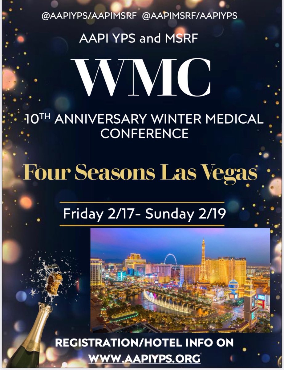 AAPIYPS's tweet image. LAST DAY to register for WMC 2022 at the EARLY BIRD rate!!! Prices WILL go up tomorrow! Sign up for the conference and book a hotel room at aapiyps.org!!