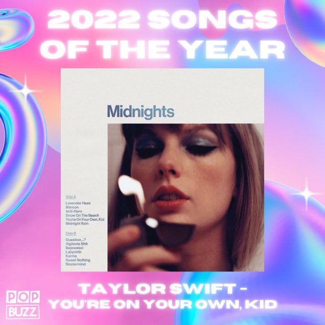 📝| <a href="/popbuzz/">Find PopBuzz's new account over @ Capital Buzz</a> rank “You’re On Your Own, Kid” by <a href="/taylorswift13/">Taylor Swift</a> as the 5th best song of 2022!

“'YOYOK' sneaks up on you as it builds, and by the time you get to that bridge, you realise exactly why this one made it into the Track 5 Hall of Fame.”