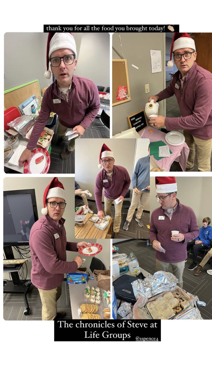 sspence4's tweet photo. I love life group Christmas parties!! Although I will be in a food coma for the rest of the day. #enoughsaid #uthmin #youthmin https://t.co/LnbYhl5YGz