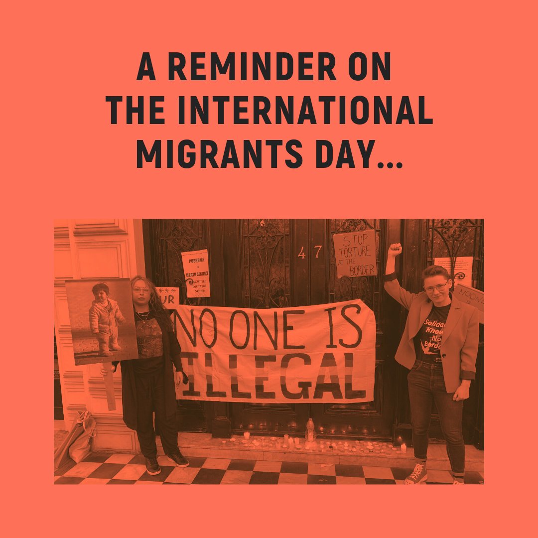 Today we celebrate International Migrants Day. 

On this occasion, we'd like to remind you: no one is illegal.

We don’t need borders, walls, fences or militarisation. We need inclusive policies, fair asylum systems and more safe routes. 

Because migration is a human right.