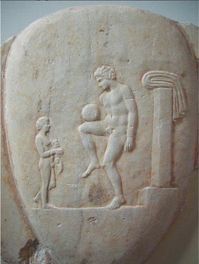 UlpianaLama1's tweet photo. 2400 years ago: ancient player balancing the ball.
#MbappeVsMessi tonight. 
What a final!

#WorldCup2022 https://t.co/8p7Jm9IGPw