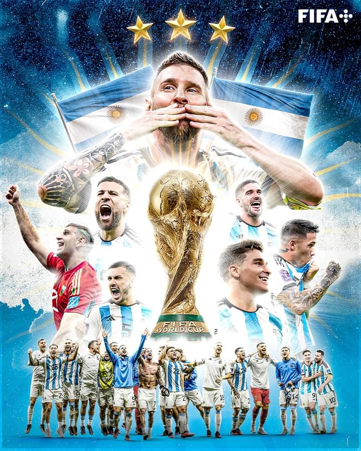 Eng_Ahmed__10's tweet photo. Argentina 🇦🇷🥇👏 are The champion🏆 of the world cup 2022 Qatar.
#ThanksQatar🇶🇦 https://t.co/0b4FgsKdFY