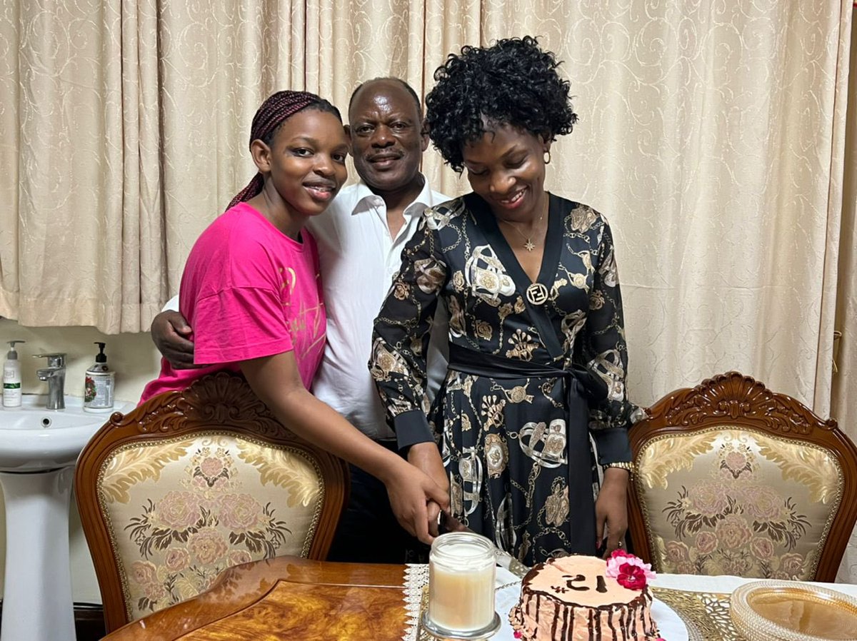 Susan and I cutting the cake that was baked by our daughters to mark our wedding anniversary. Thank you Bella and Gaby.