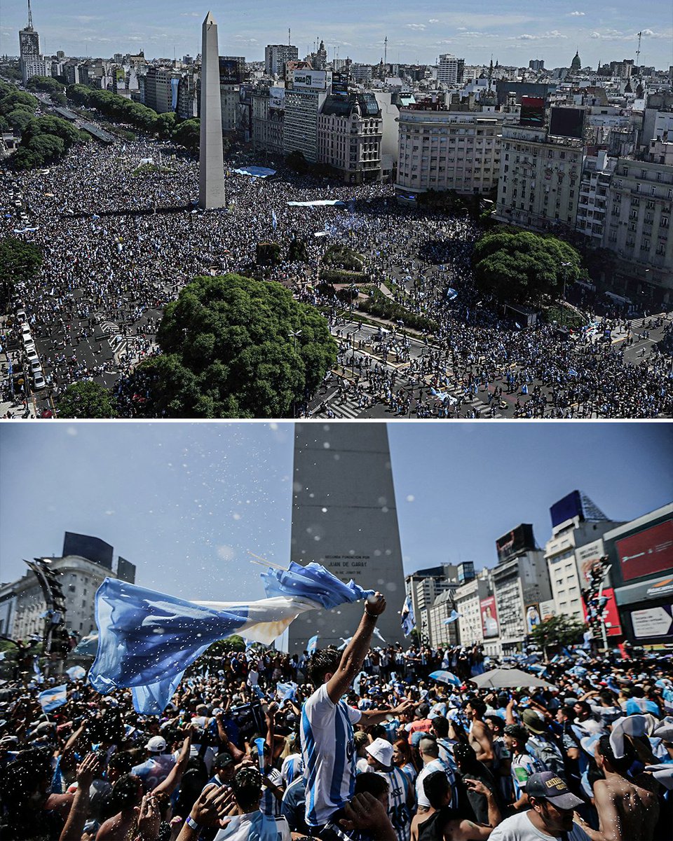 ESPNFC's tweet photo. SCENES IN BUENOS AIRES RIGHT NOW 🇦🇷🥳 https://t.co/I76lUAeQf5
