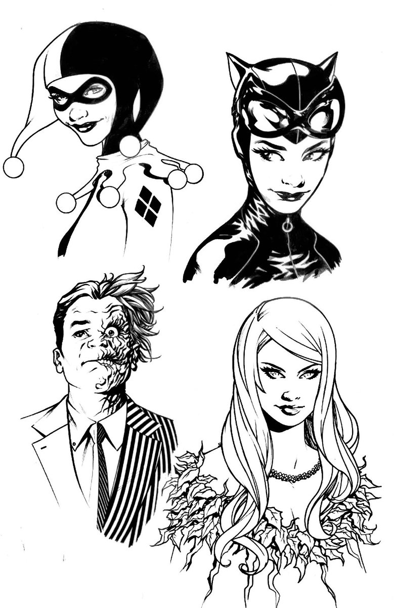 GCSfiles's tweet photo. The Gotham City Sirens (featuring Two-Face) by Mike McKone ♦️🌱🐈‍⬛ 

#HarleyQuinn #Catwoman #PoisonIvy #TwoFace #Harlivy #GothamCitySirens https://t.co/j2RRJzGSEO