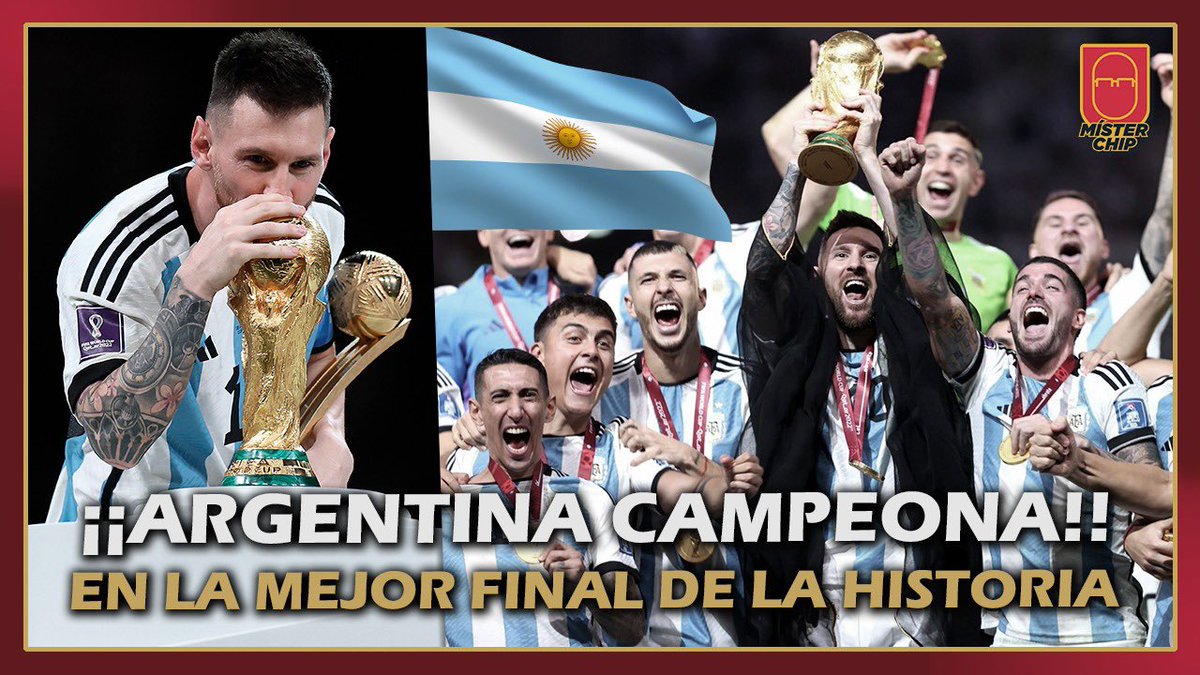 2010MisterChip's tweet photo. MESSI SE CORONA EN DOHA COMO REY DEL FÚTBOL EN LA MEJOR FINAL DE TODOS LOS TIEMPOS. Os dejo mi análisis del partido.

https://t.co/VCjsQmR4An https://t.co/FnFMk4jZrP