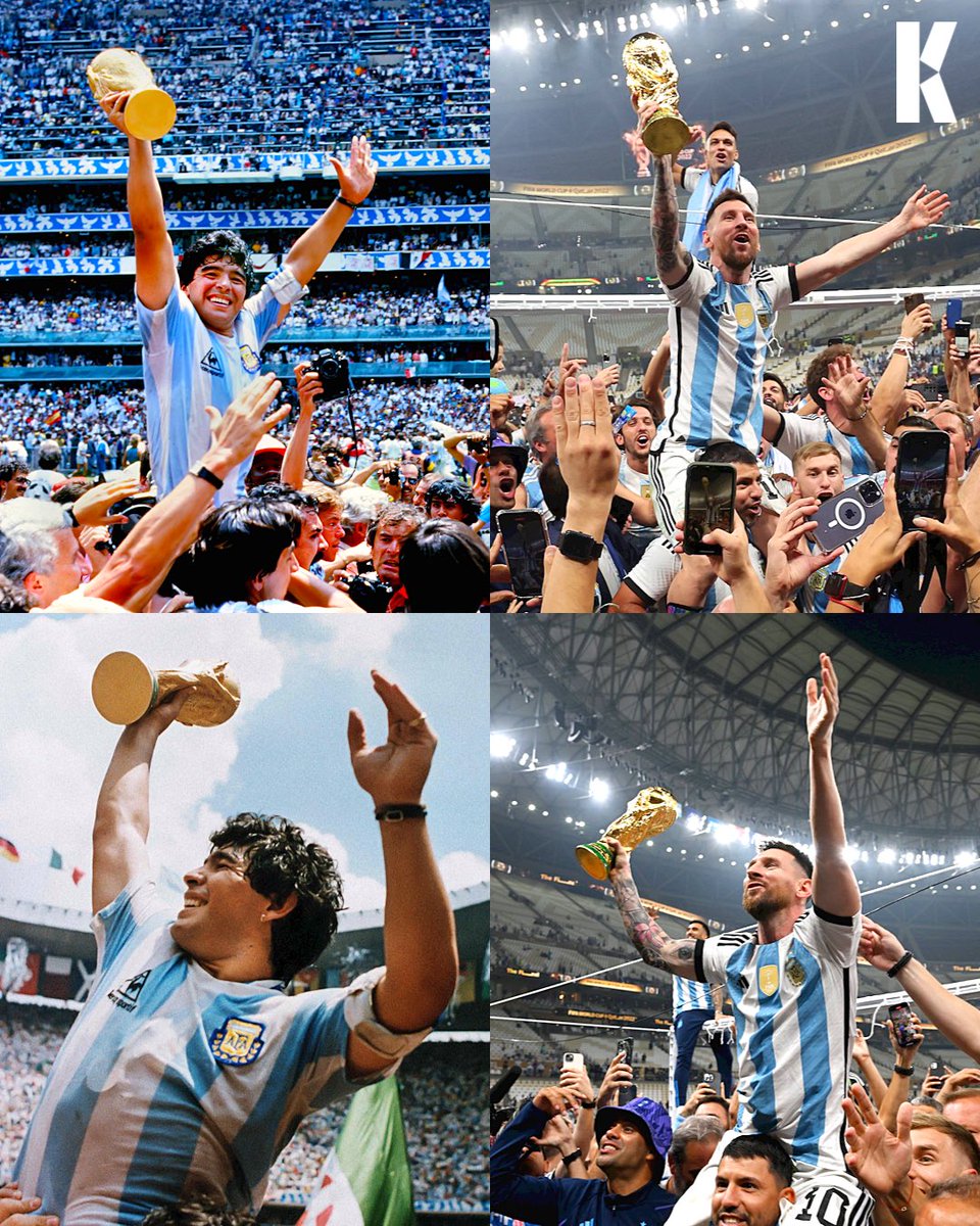 Lionel Messi celebrated in the same way as Diego Maradona 🥹