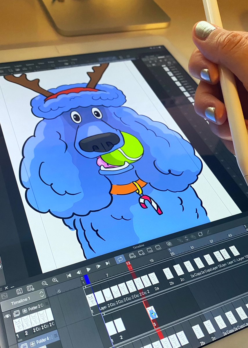 dalithepoodle's tweet photo. Christmas is near 🎄 
#DaliThePoodle #dali #animation #bts #BehindTheScenes #Christmas #digitalart https://t.co/d8mIjJLE4m