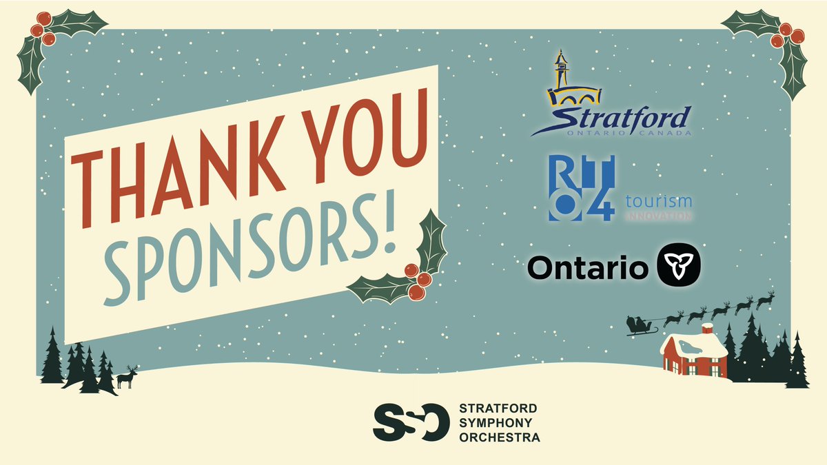 Thank you to everyone who joined us yesterday for our Christmas SIng-Along! And an extra huge thank you goes out to our wonderful sponsors: the City of Stratford, RTO4 and the Government of Ontario.