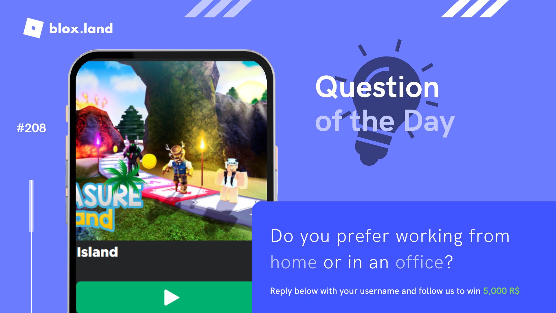 BLOX.LAND on X: ❓ Question of the day ❓ #qotd What was the last dream you  can remember about? 💭 Reply below for a chance to win our weekly 5,000  #robux #giveaway!