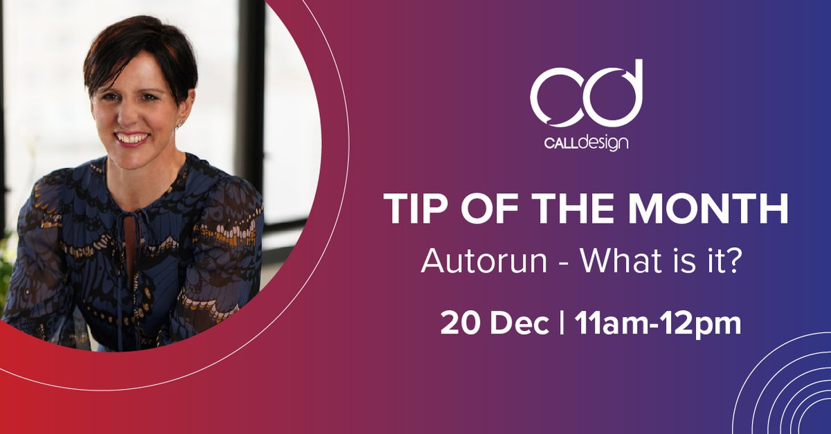 au_call's tweet image. Make life easier with @Alvaria_Inc #WFM #Autorun.

If you don’t know exactly what this is or how you should be using it in your #contactcentre, not to worry as we have a free session tomorrow to show you!

Email to register: jhazlett@calldesign.com.au

#CallDesign #training
