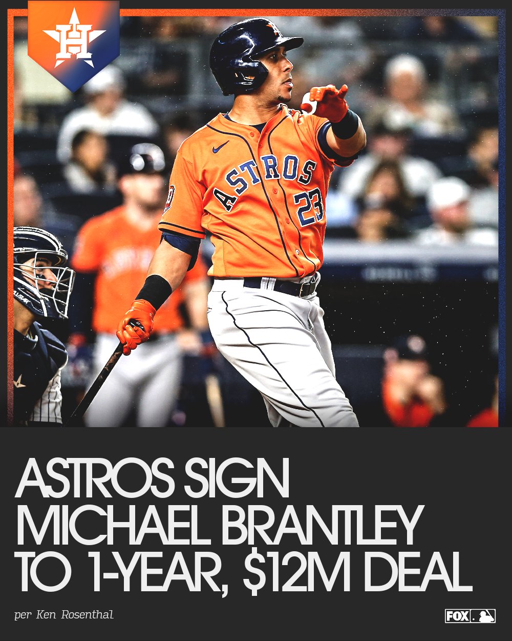 FOX Sports: MLB on X: The Astros re-sign Michael Brantley to a 1