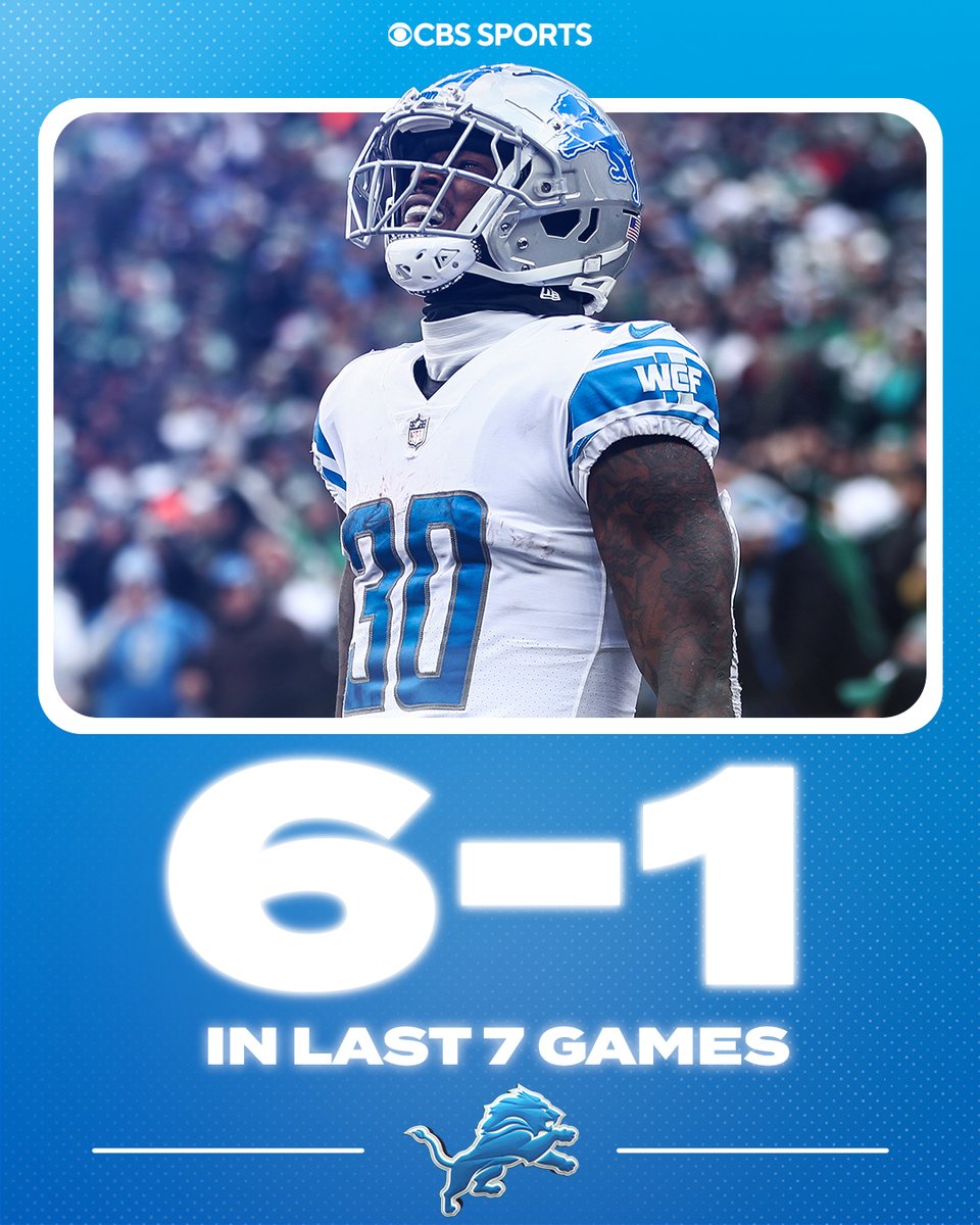 NFLonCBS's tweet photo. The @Lions stay RED HOT https://t.co/htBNLEZDcI
