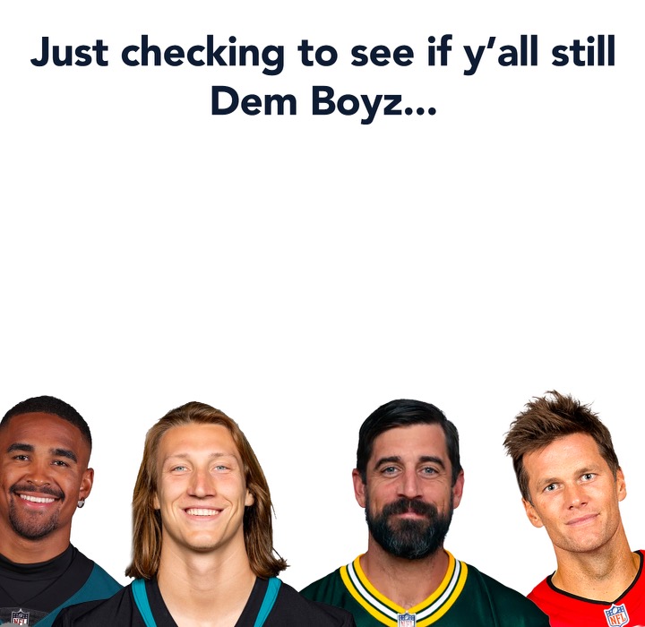 Just checking if y’all still Dem Boyz..