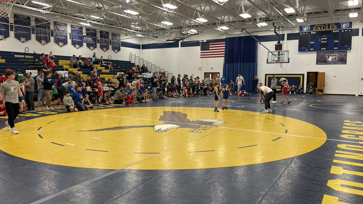 Great wrestling turnout for the youth! A lot of scrapping going on! TG wrestlers reffing and working the tables - giving back! <a href="/TotinoGrace/">Totino-Grace High School</a>